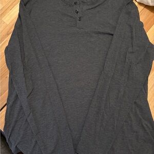 Lululemon Men's Charcoal Henley Shirt